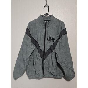 US Army IPFU Jacket Gray Windbreaker Medium Regular NSN 8415-01-575-4445